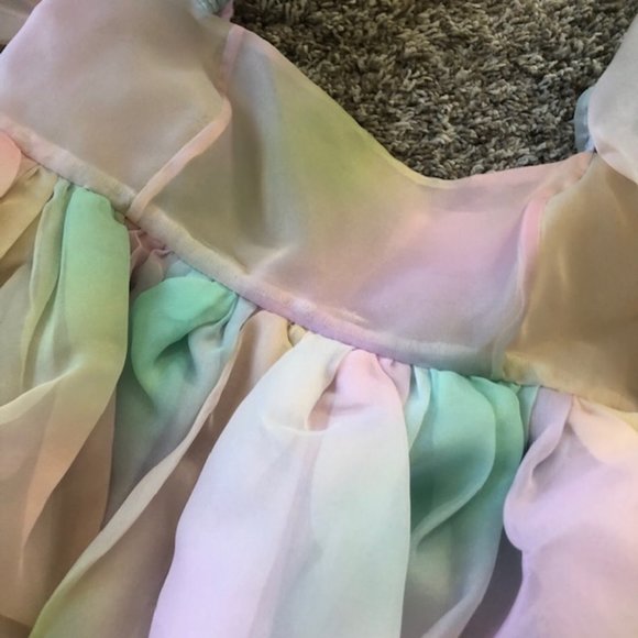 Selkie The Rainbow French Puff Midi Dress - Picture 8 of 12